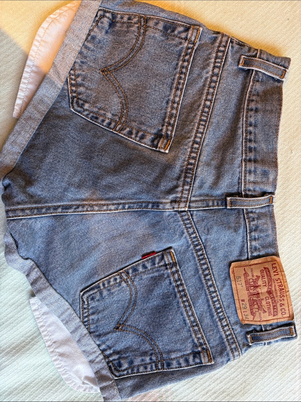Levi's Light Blue High Waist Denim Shorts